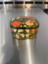 Kashmiri Hand-Painted Papier-Mâché Floral Box