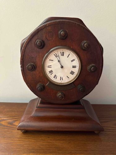 Antique Porthole-Style Ship's Desk Clock