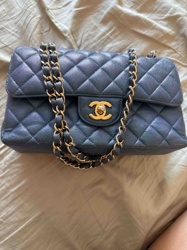Authentic Chanel Small Double Flap Iridescent Classic Handbag