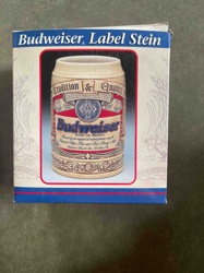 Budweiser Label Stein