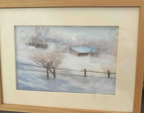 Winter Rural Landscape Painting