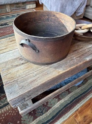 Vintage Wooden Staved Bucket with Metal Handle