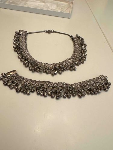 Traditional Indian Tribal Silver Payal (Anklet Pair)