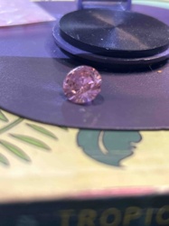 Pink Round Brilliant Cut Gemstone