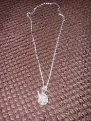 Clear Crystal Swan Pendant Necklace