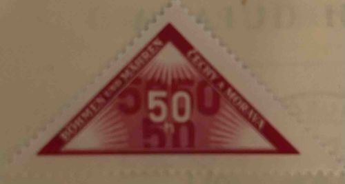 Protectorate of Bohemia and Moravia 50 H Postage Due Stamp