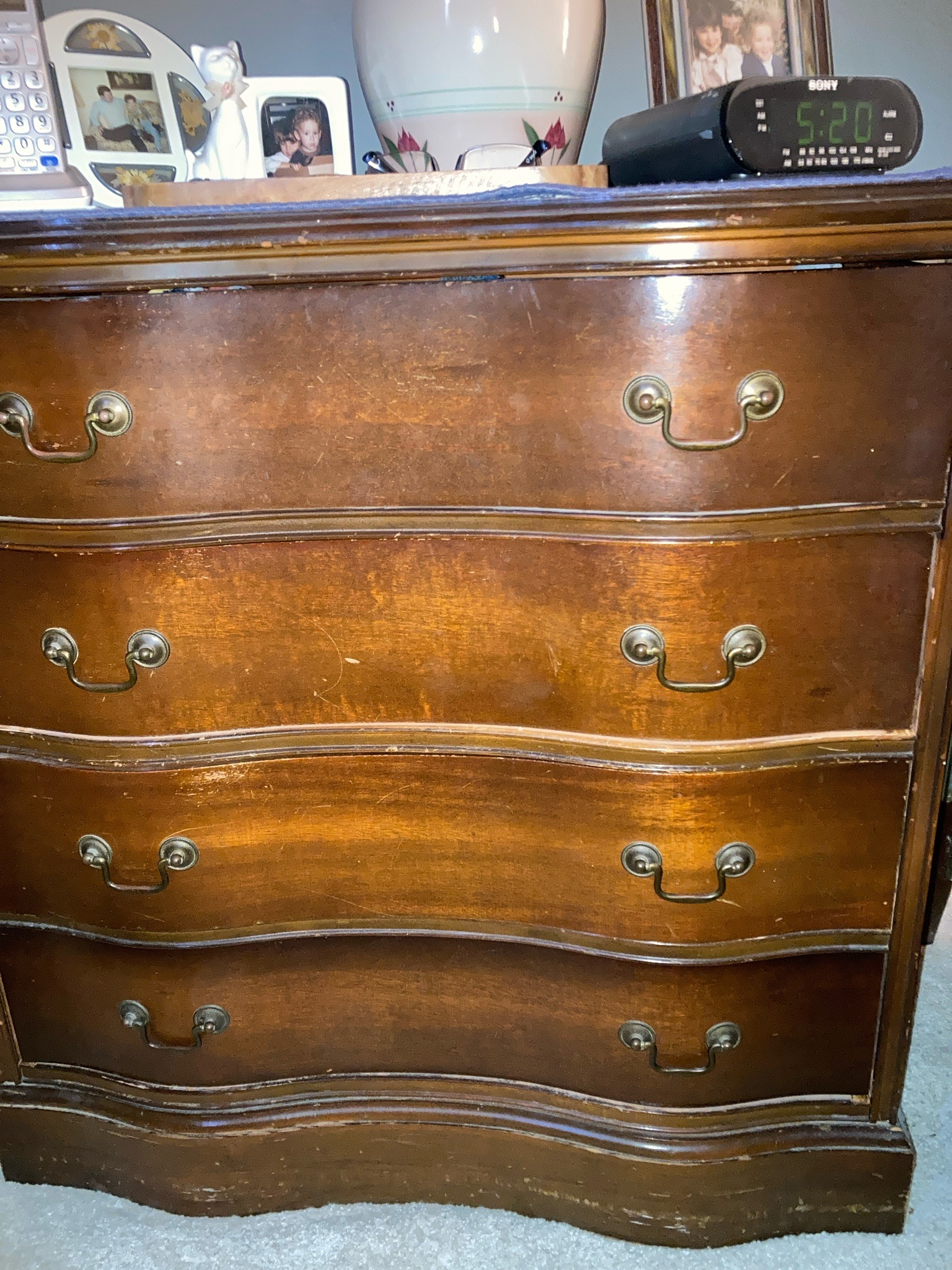 Submitted photo of Serpentine chest of drawers