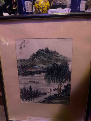 Original Painting on Batik Cloth by Liu Marson (1943)
