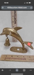 Brass Dolphin Figurine with Bell