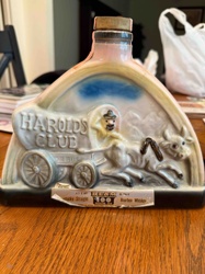Beam Harold's Club "Or Bust" Wagon Whiskey Decanter