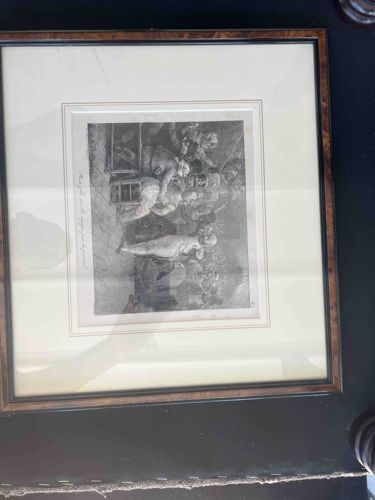 Framed Engraving/Print of Classical Scene with Figures