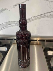 Amethyst Glass Ornate Bottle/Decanter