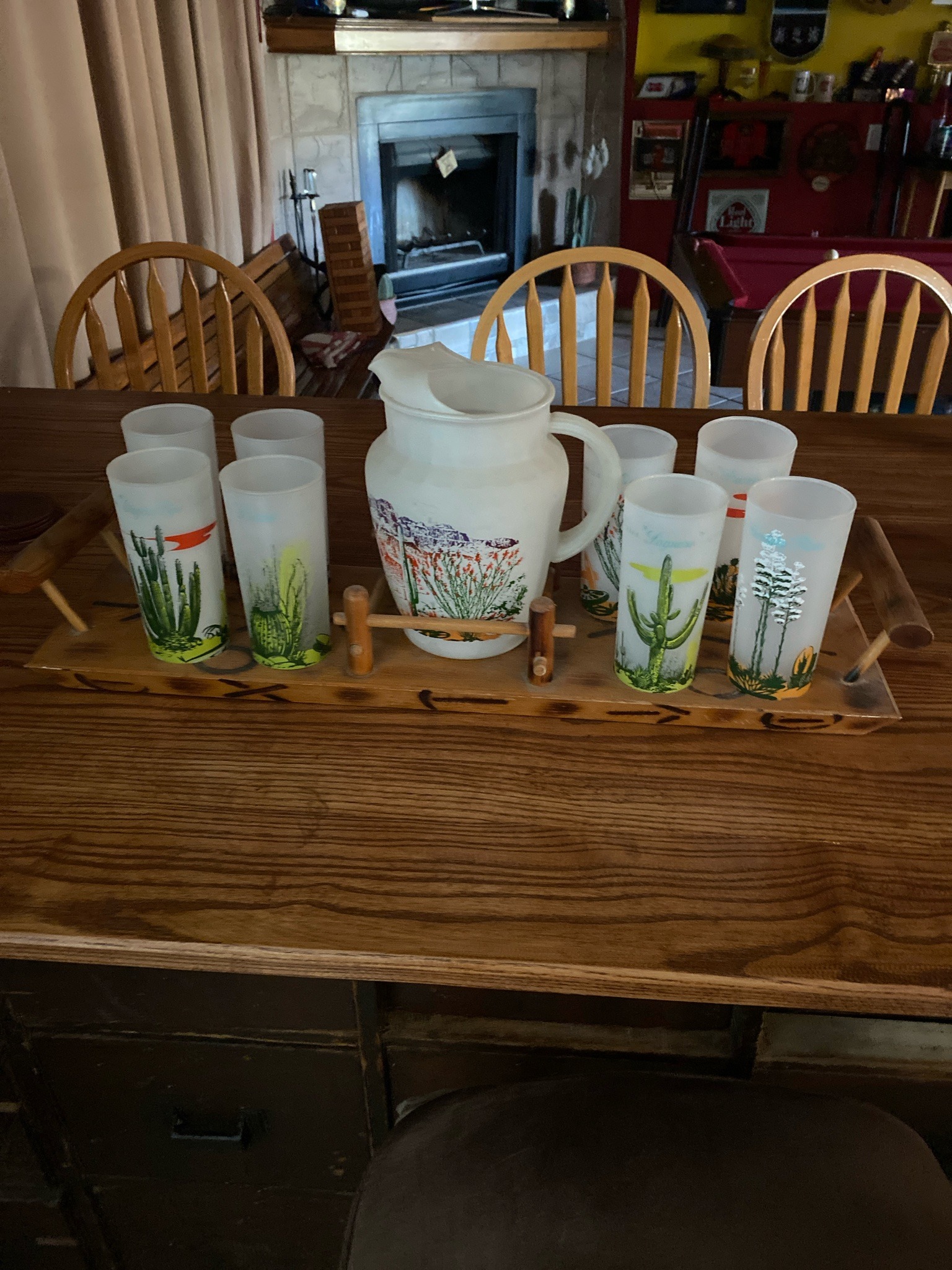 Submitted photo of Mid-Century Desert Cacti Glassware Set (not authenticated)