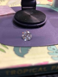 Round Brilliant Cut Colorless Gemstone