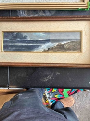 Framed Miniature Seascape Painting