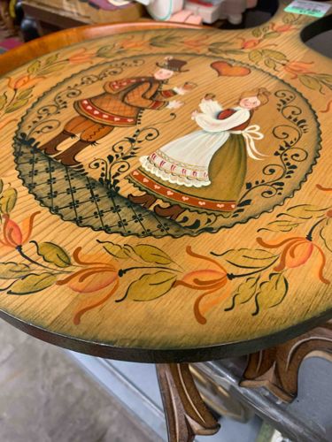 Hand-Painted Wooden Folk Art Board by Barbara Edney (1982)