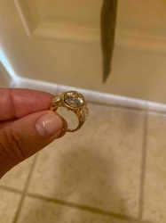 Three-Stone Moissanite Ring