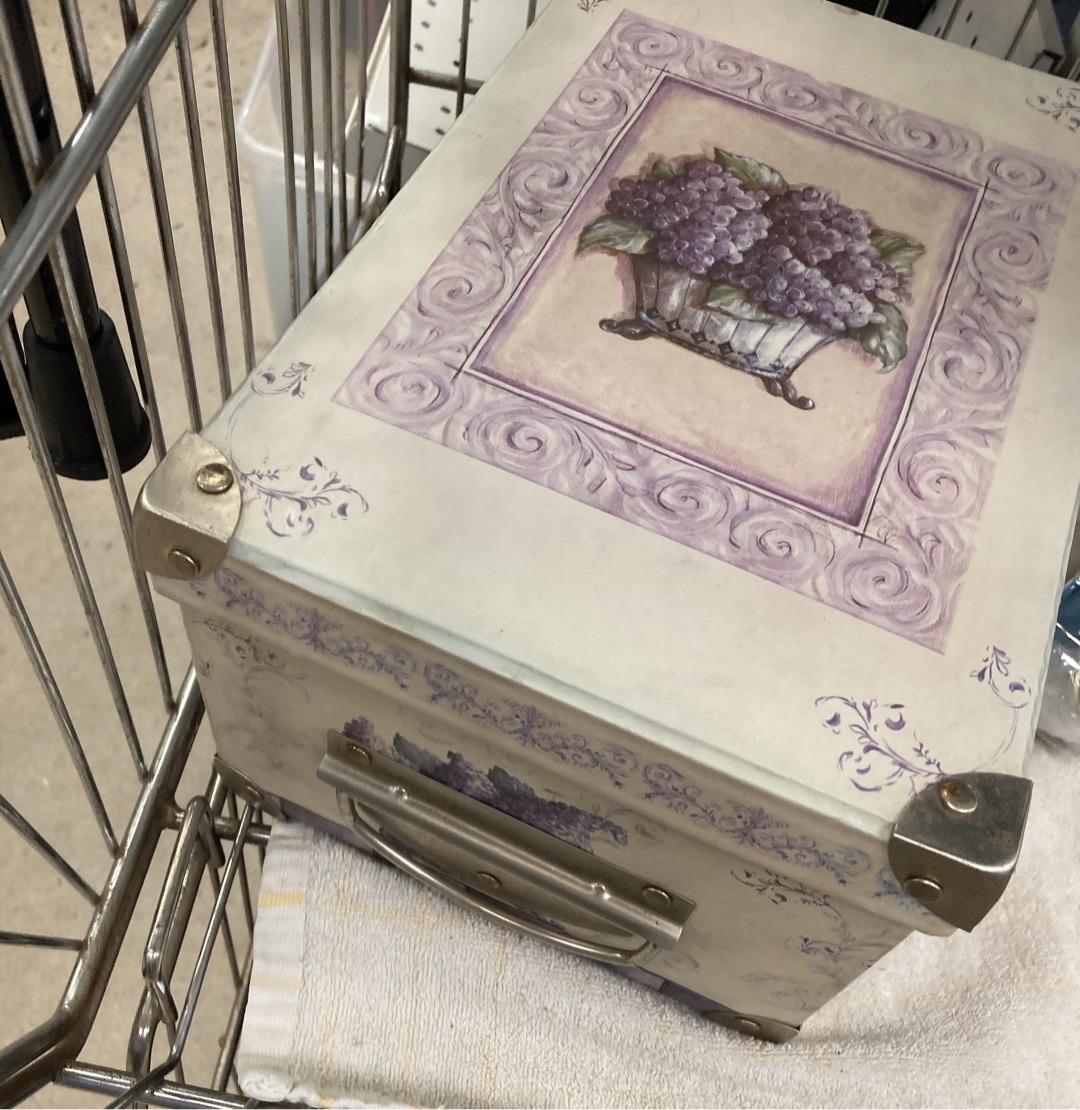 Submitted photo of Decorative storage box with grape motif