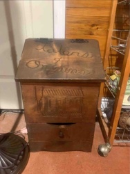 Vintage Wooden Potato and Onion Bin with Drawer