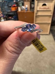 Blue Gemstone Cluster and Accent Stone Ring