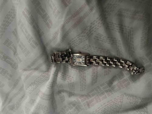 Seiko Women's Rectangular Silver-Tone Quartz Watch