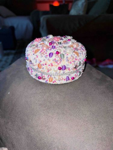 Handmade Beaded Decorative Trinket Box