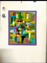 Abstract Guitar Painting