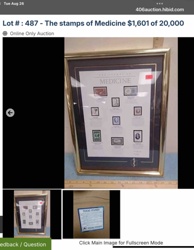 The Stamps of Medicine Framed Collection