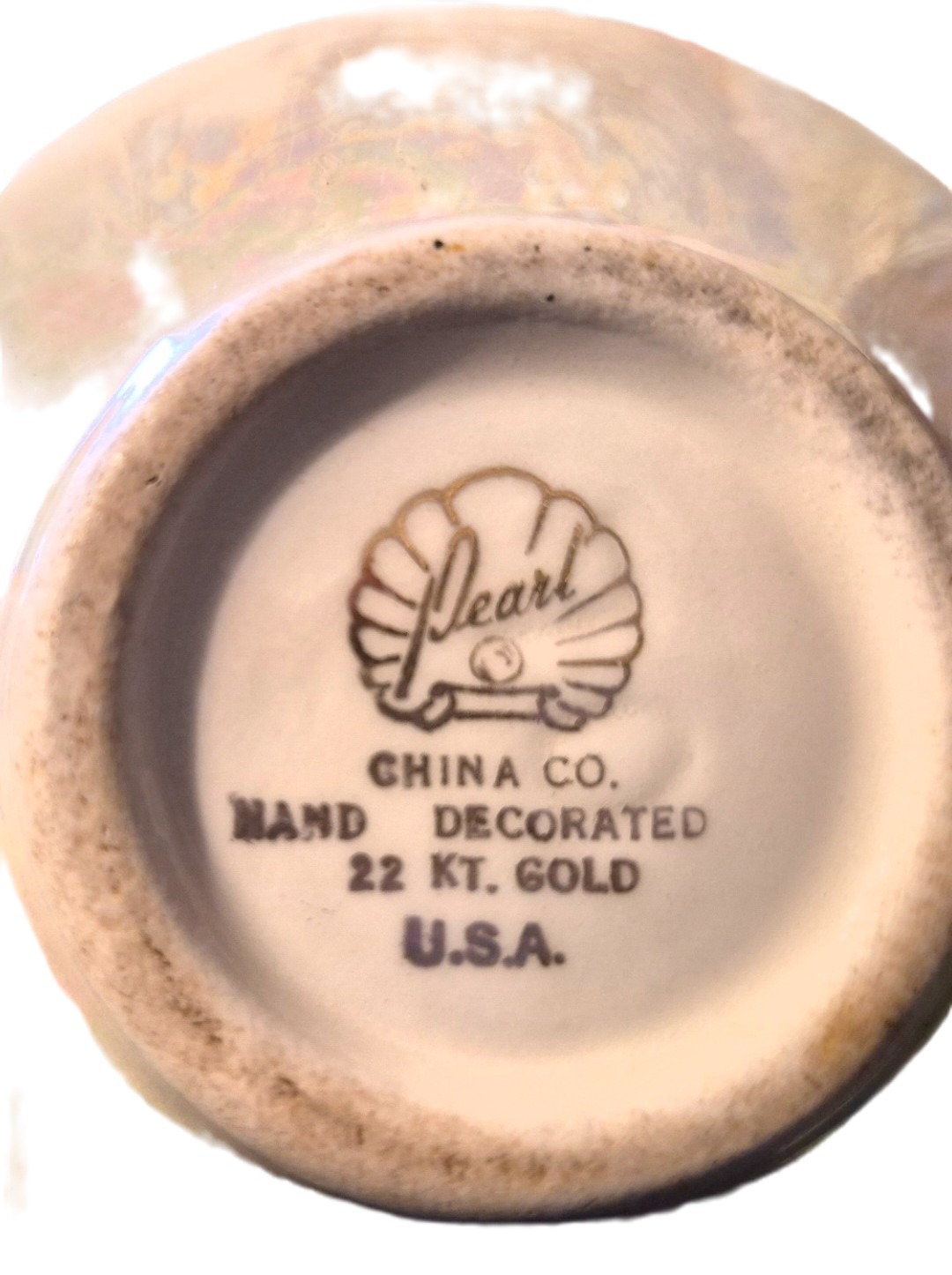 Submitted photo of Pearl China Co. Ceramic Vessel, (not authenticated)