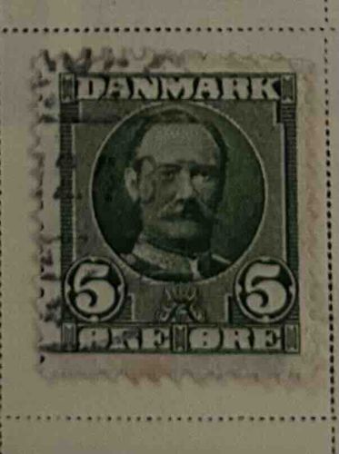 Denmark 5 Ore Christian X Postage Stamp
