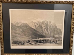 Framed Engraving: "ENCAMPMENT ON THE WAD..." (partial title visible)