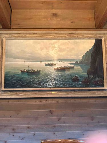 Coastal Seascape Painting attributed to Orville De Silva