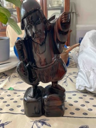 Chinese Rosewood Seated Monk or Scholar Sculpture