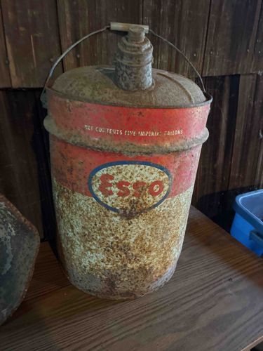 Vintage Esso 5 Imperial Gallon Oil Can