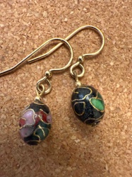 Cloisonné Enamel Dangle Earrings