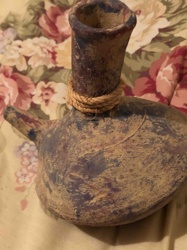 Rustic Handled Pottery Vessel