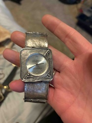 Silpada Designs Sterling Silver Art Nouveau Style Cuff Watch