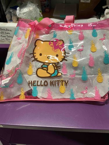Hello Kitty Tropical Print Clear PVC Tote Bag