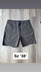 Men's Gray Cut-Off Chino Shorts