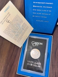 Uncirculated Carson City Silver Dollar in Bicentennial Presentation Case