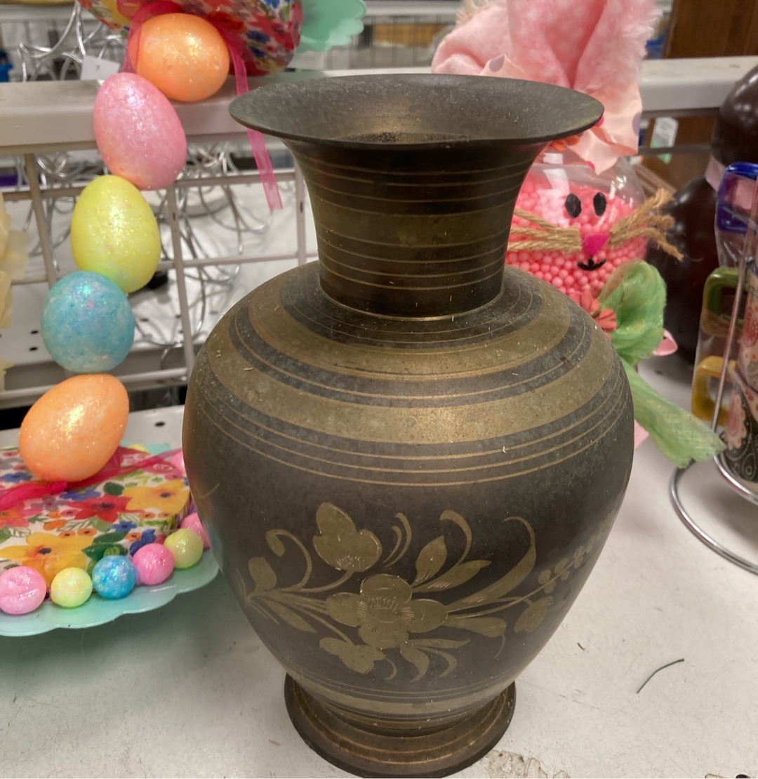 Submitted photo of Etched Brass Vase