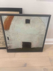 Abstract Barn Painting in Floating Frame
