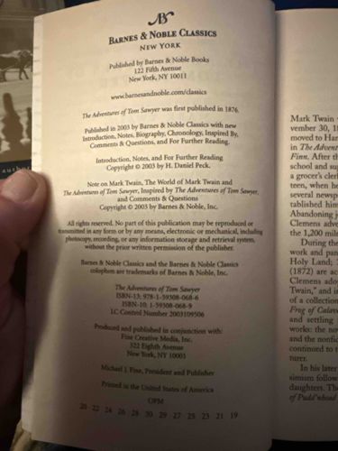 Barnes & Noble Classics: The Adventures of Tom Sawyer