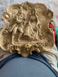 Rococo Style Courting Couple Relief Plaque