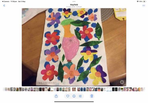 Child's Flower Vase Artwork