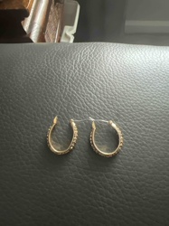 Gold-Toned Rhinestone Hoop Earrings