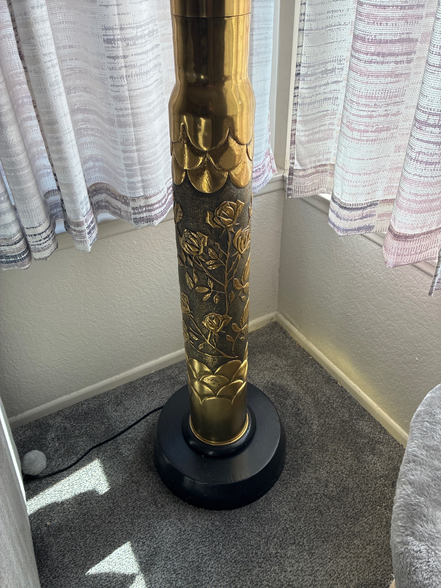 Submitted photo of Trench art artillery shell floor lamp