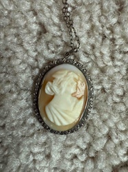 Oval Cameo Pendant on Chain