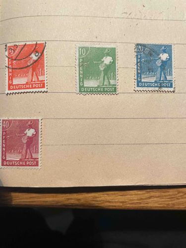 Deutsche Post 'Pflüger' (Plower) Postage Stamps