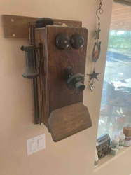 Antique Wall-Mounted Crank Telephone